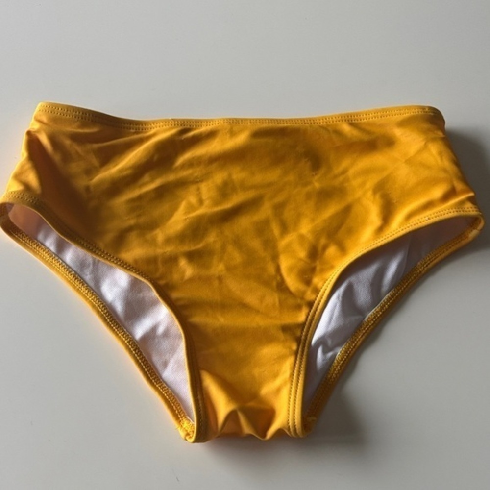 Yellow High-Waist Bikini Bottoms